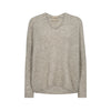 Mos Mosh MMThora V-neck Strik - Feather Grey