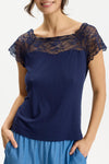 In Front Yvonne Top - Dark Blue