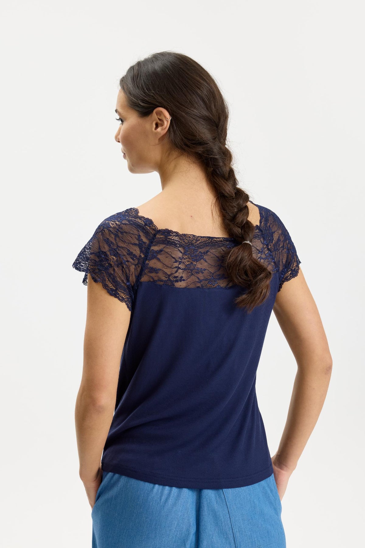 In Front Yvonne Top - Dark Blue