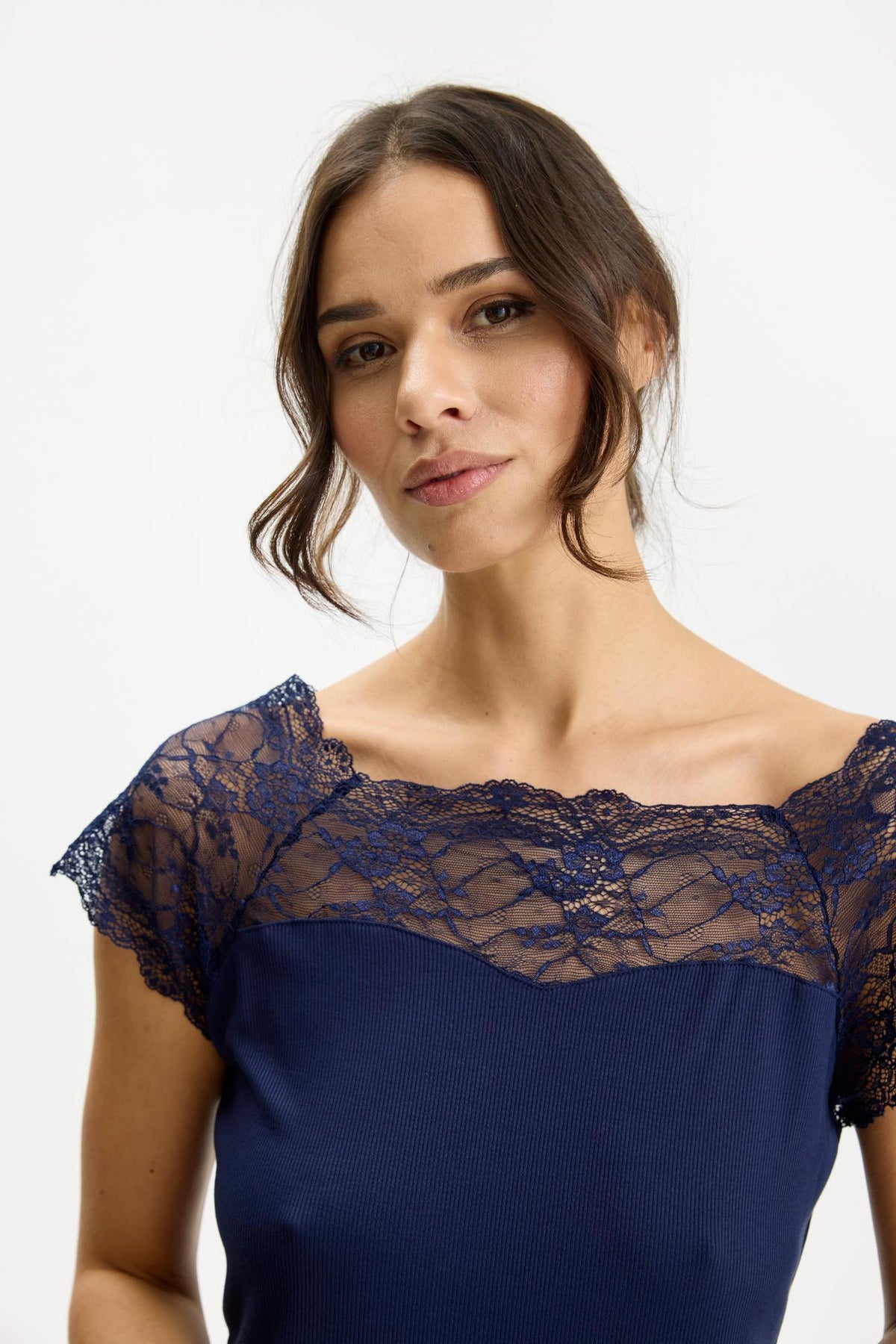 In Front Yvonne Top - Dark Blue