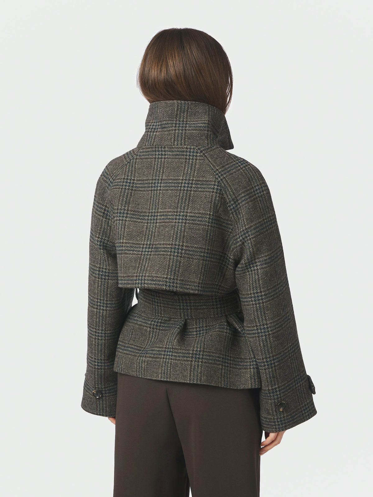 Neo Noir Munet Check Jakke - Dark Grey