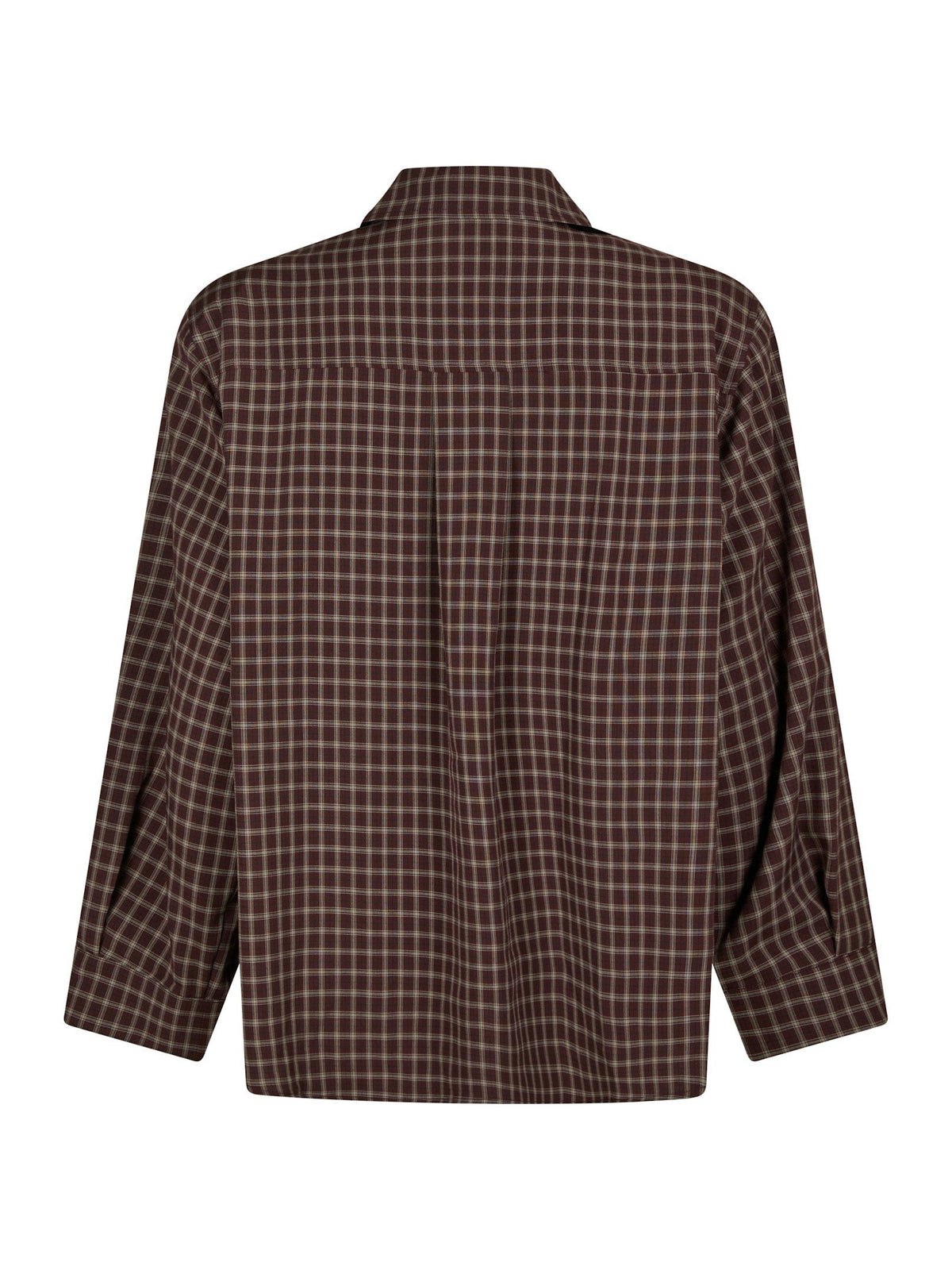 Neo Noir Anella Check skjorte - Chocolate Plum