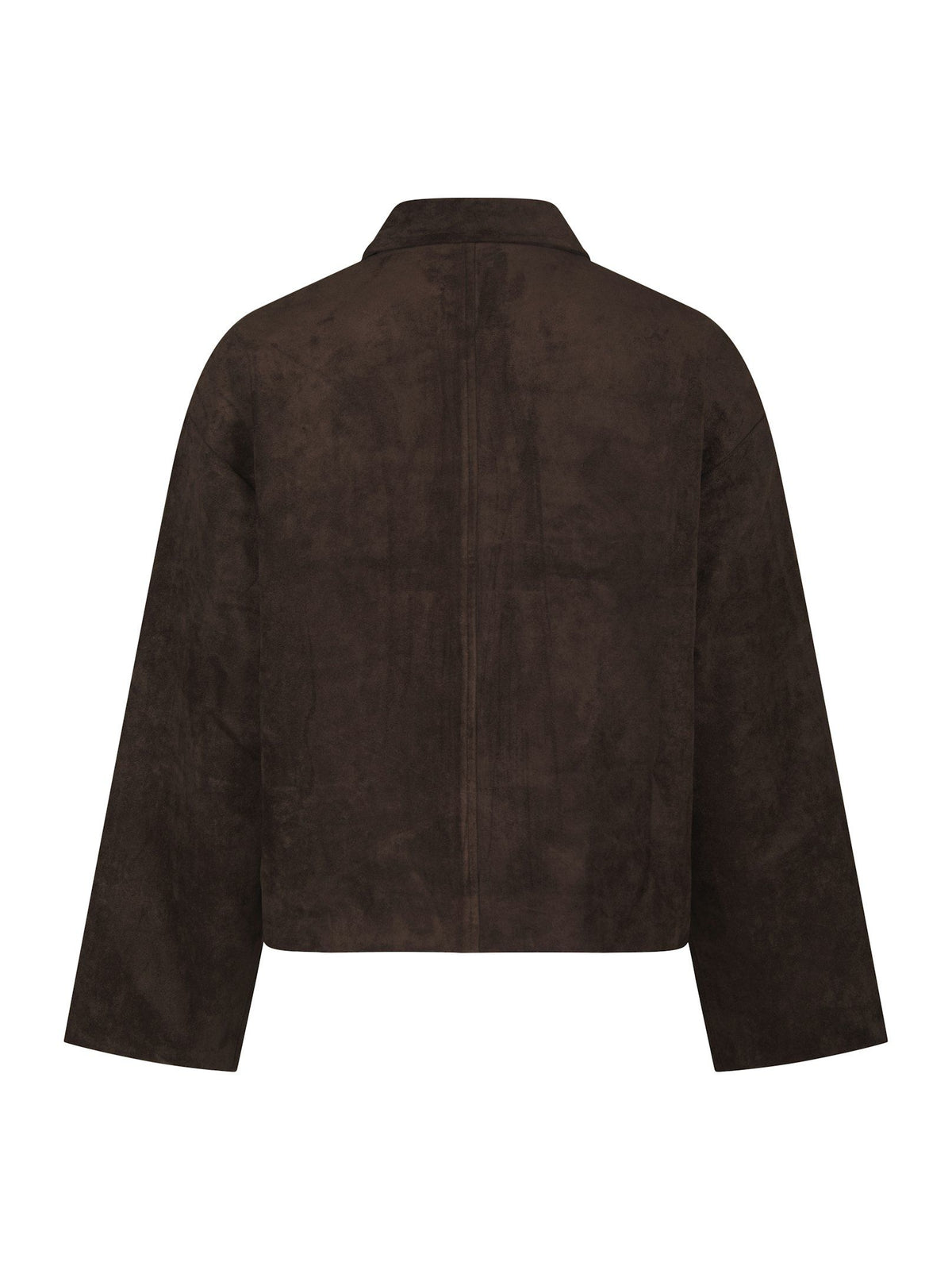 Neo Noir Titan Faux Suede Leather Jakke - Dark Brown