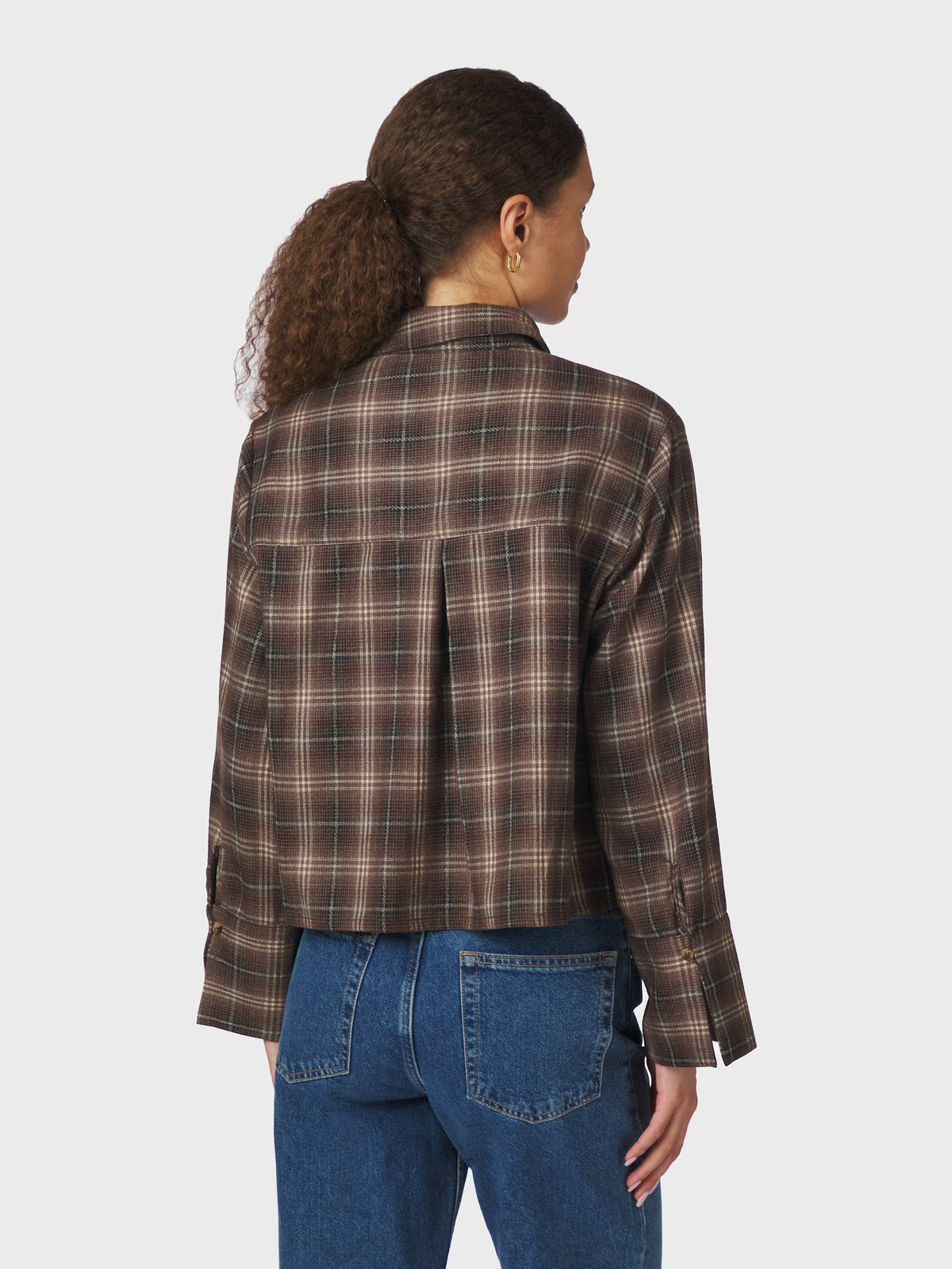 Neo Noir Jaylin Flannel check Skjorte - Dark Taupe