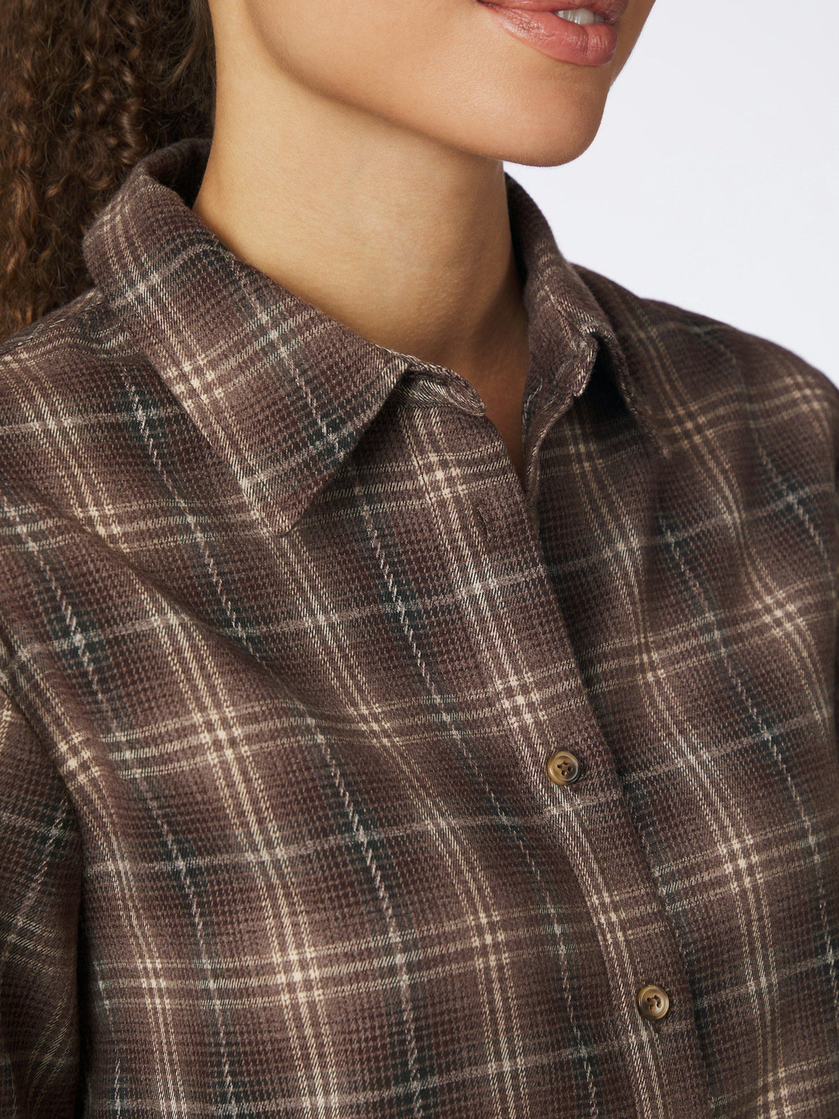 Neo Noir Jaylin Flannel check Skjorte - Dark Taupe