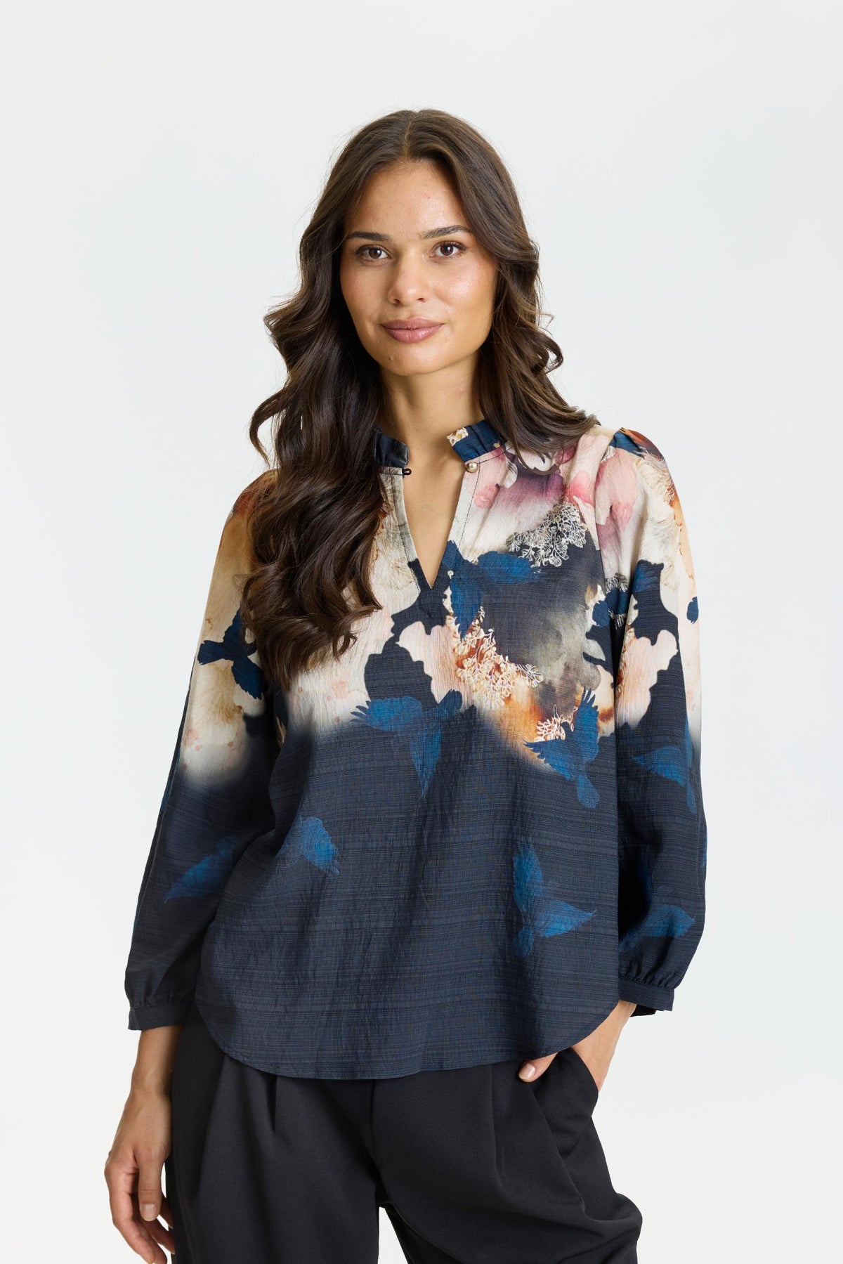 In Front Scarlett Bluse - Black