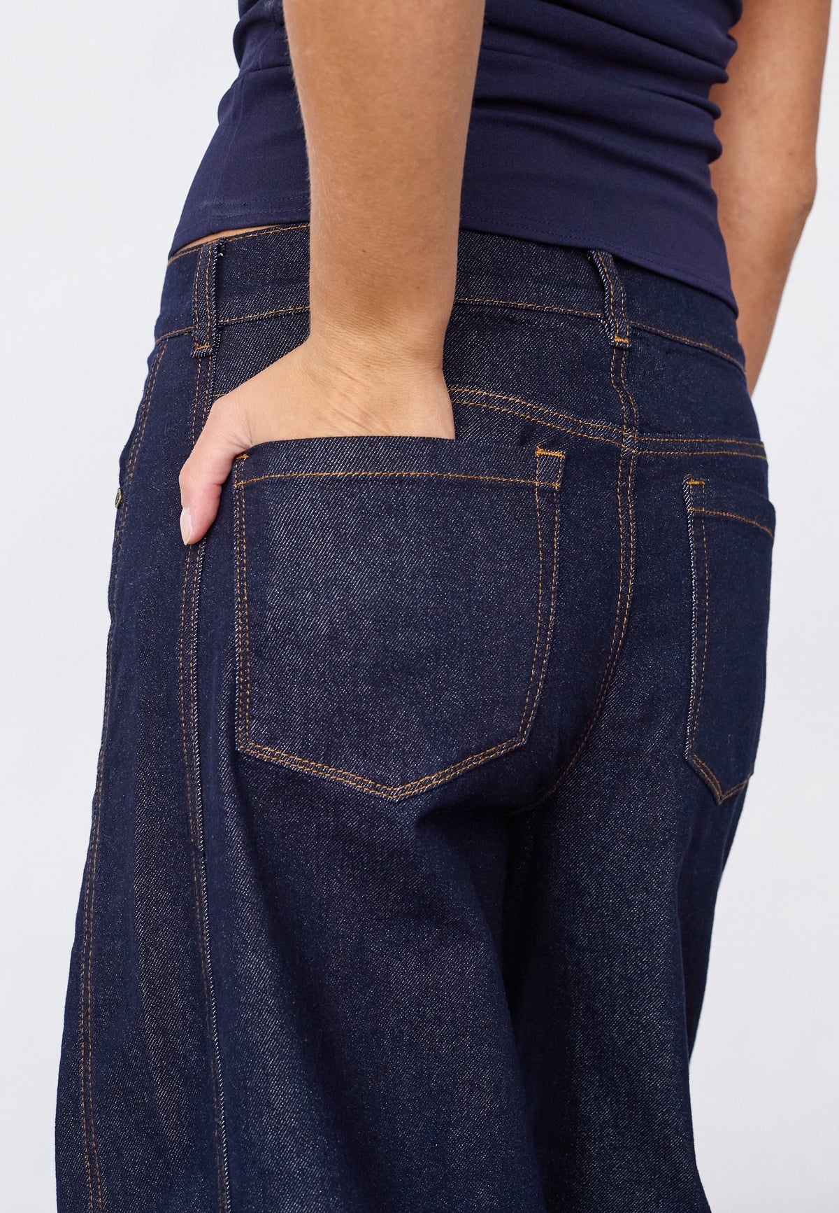 Sisters Point Fiora-Barrel3 Jeans - Blue Denim