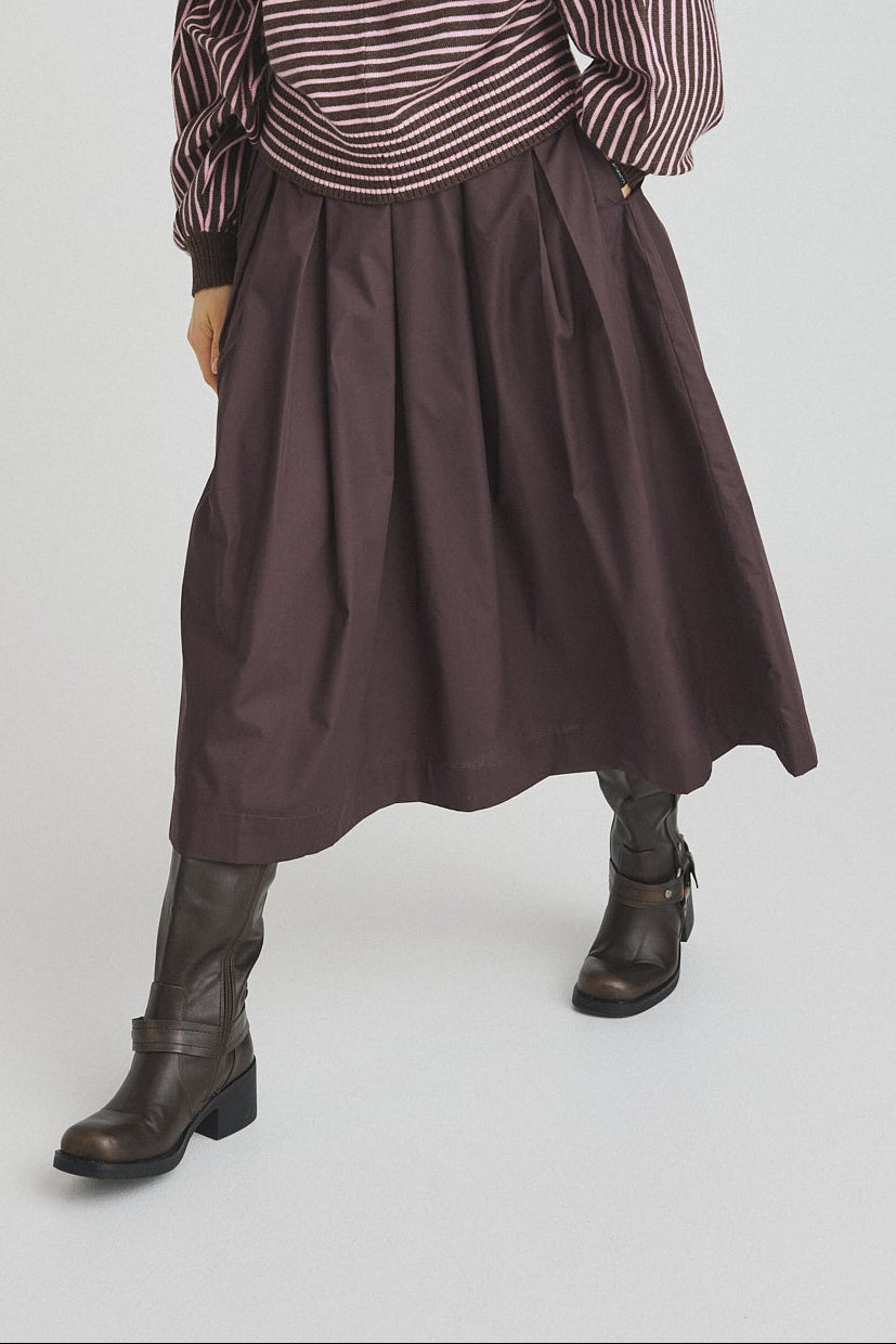 Luxzuz Jansine Nederdel - Chocolate Plum