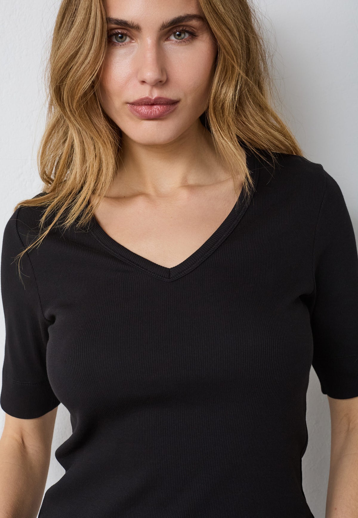 Co'couture GrannyCC Rib SS V-Tee - Black