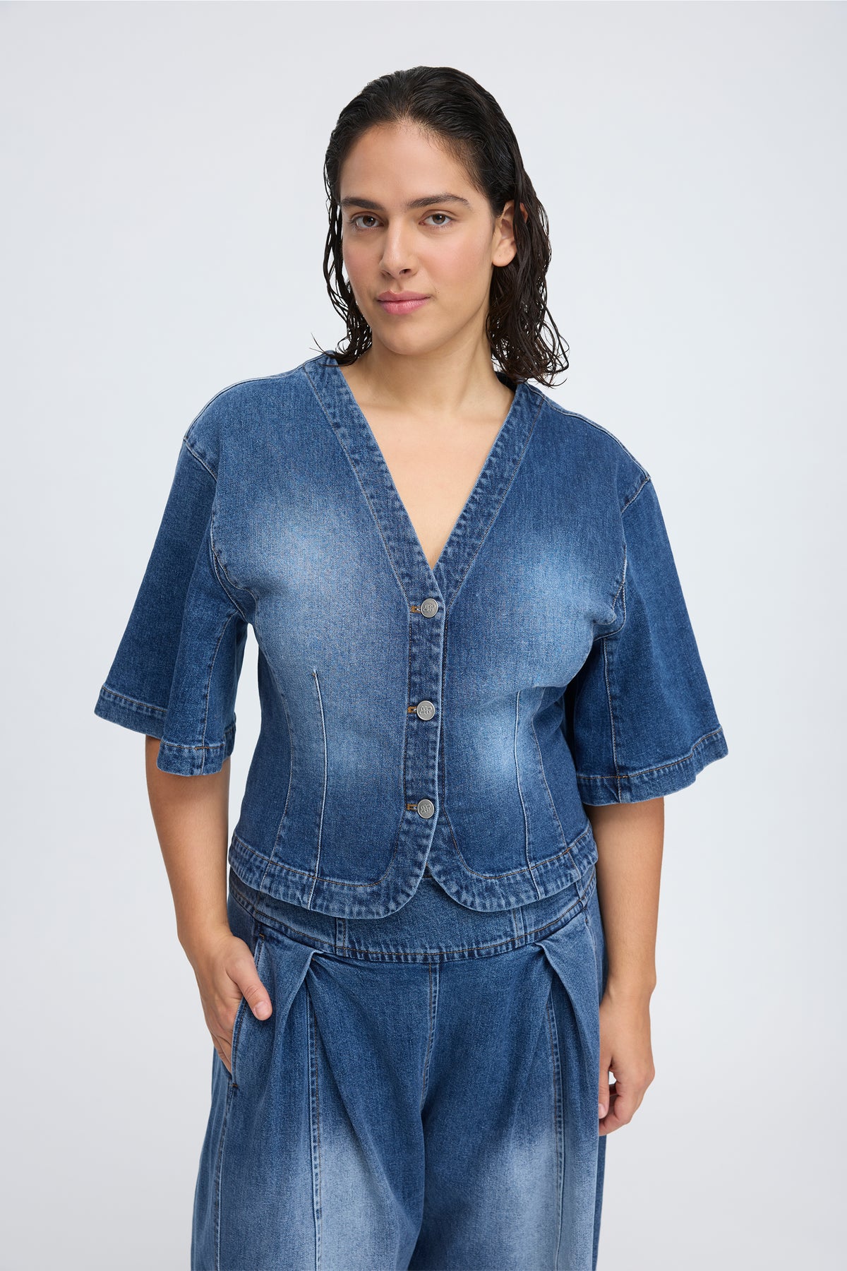 Munthe Cassia Denimbluse - Blue