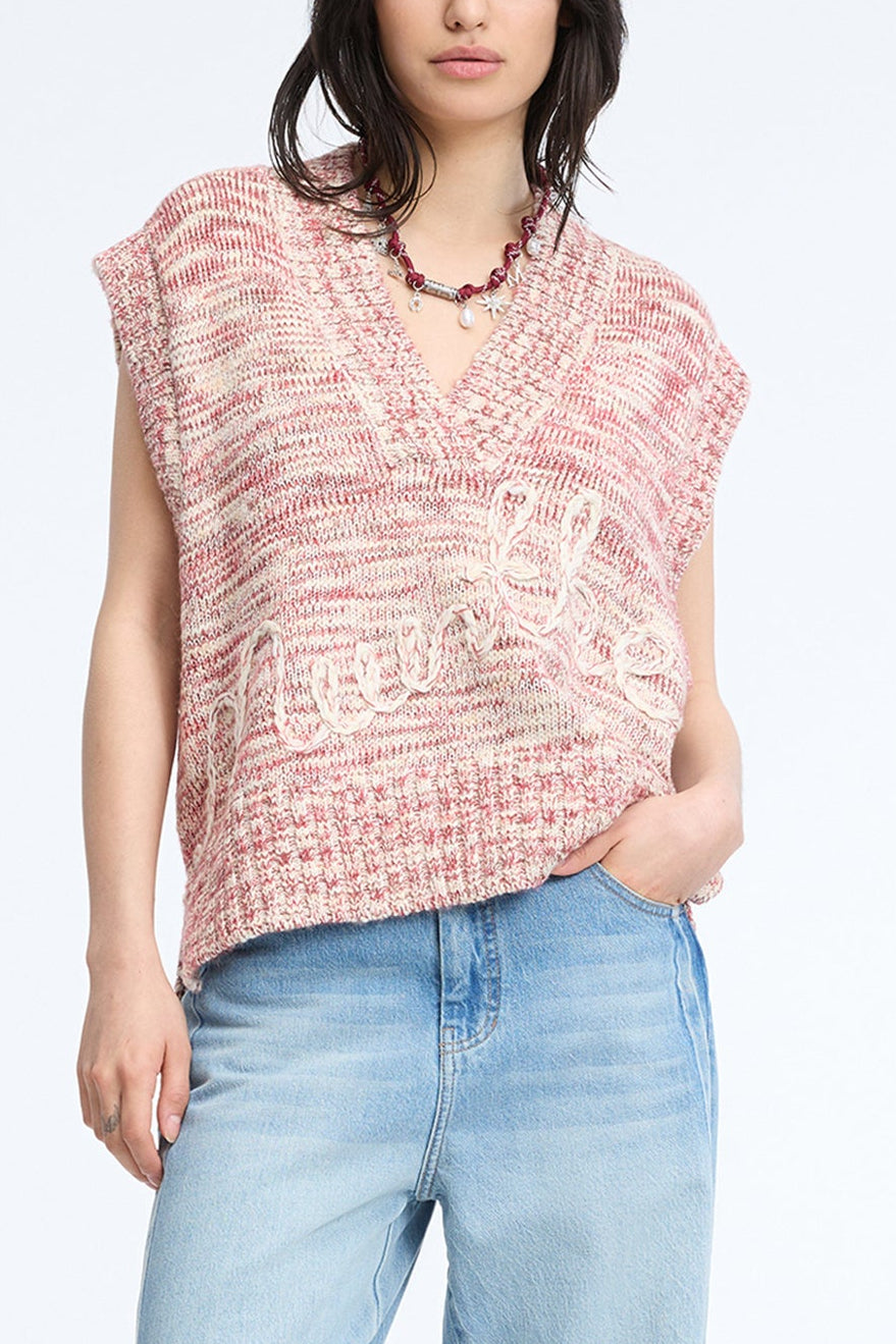 Munthe Candie Strikvest - Berry