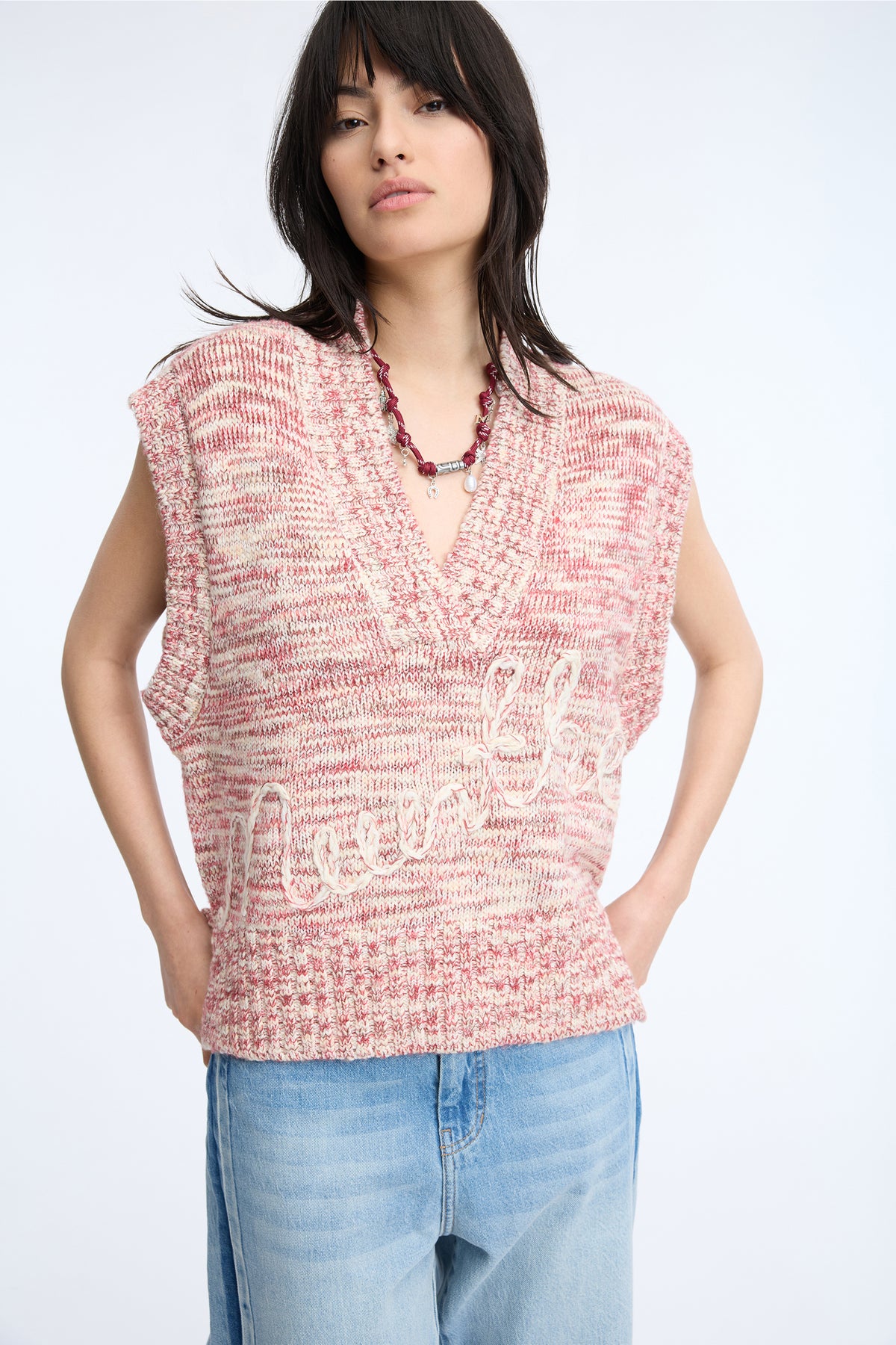 Munthe Candie Strikvest - Berry