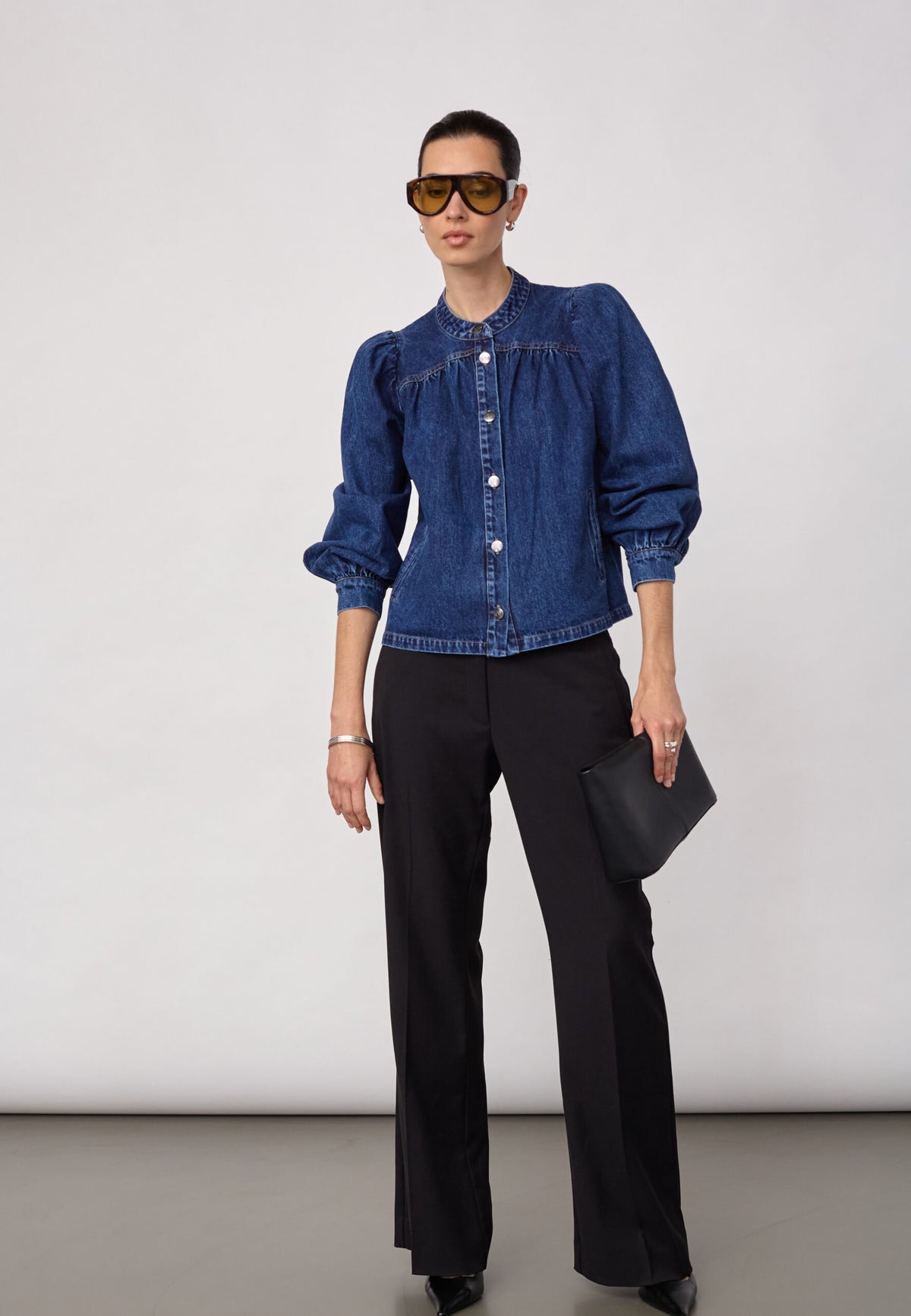 Co'couture Denice LS Denim Skjorte - Used Denim