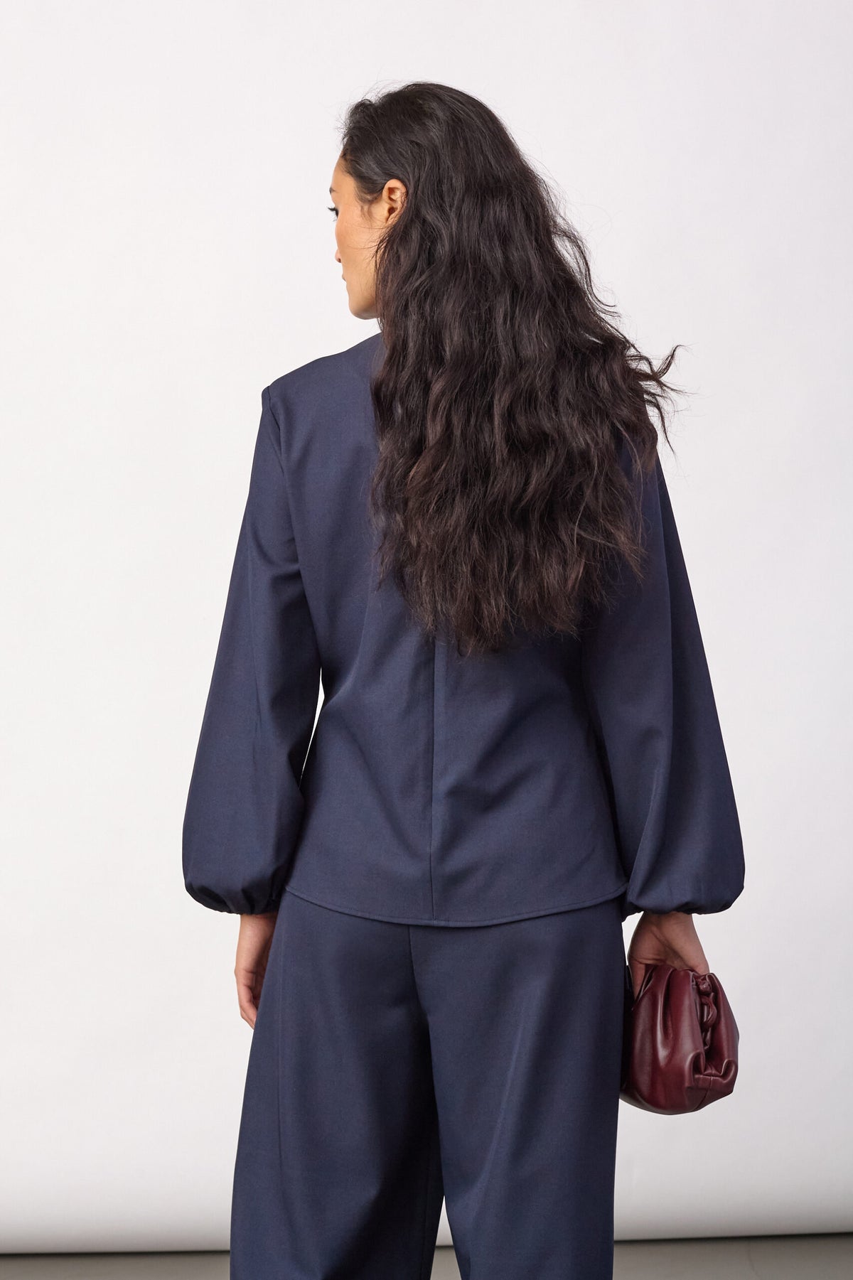 Co'couture LunaCC Tie Bluse - Navy