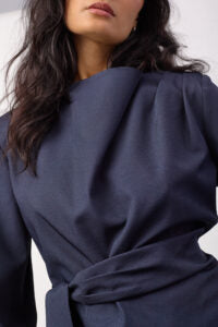 Co'couture LunaCC Tie Bluse - Navy