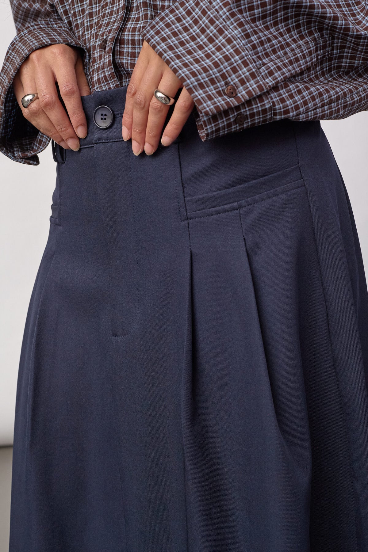 Co'couture LunaCC New Pocket Pleat Nederdel - Navy
