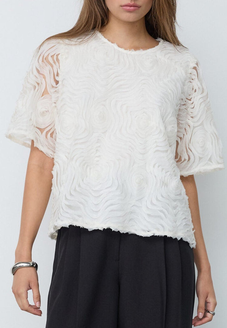 Co'couture GiovannaCC SS Bluse - Off-White