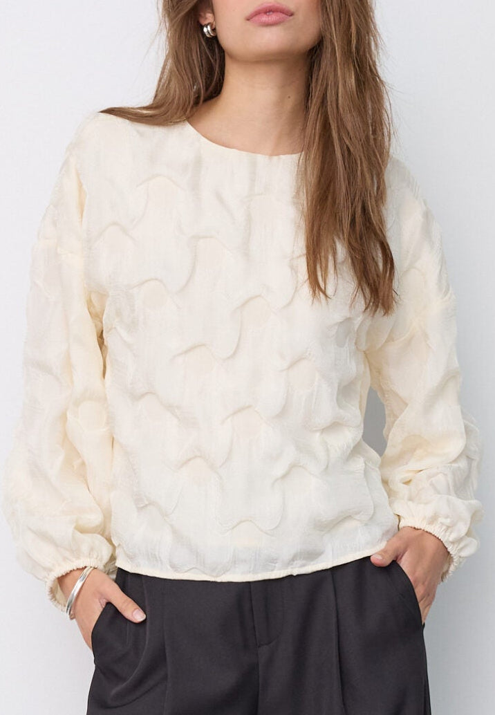 Co'couture FeronCC Structure Bluse - Off-White