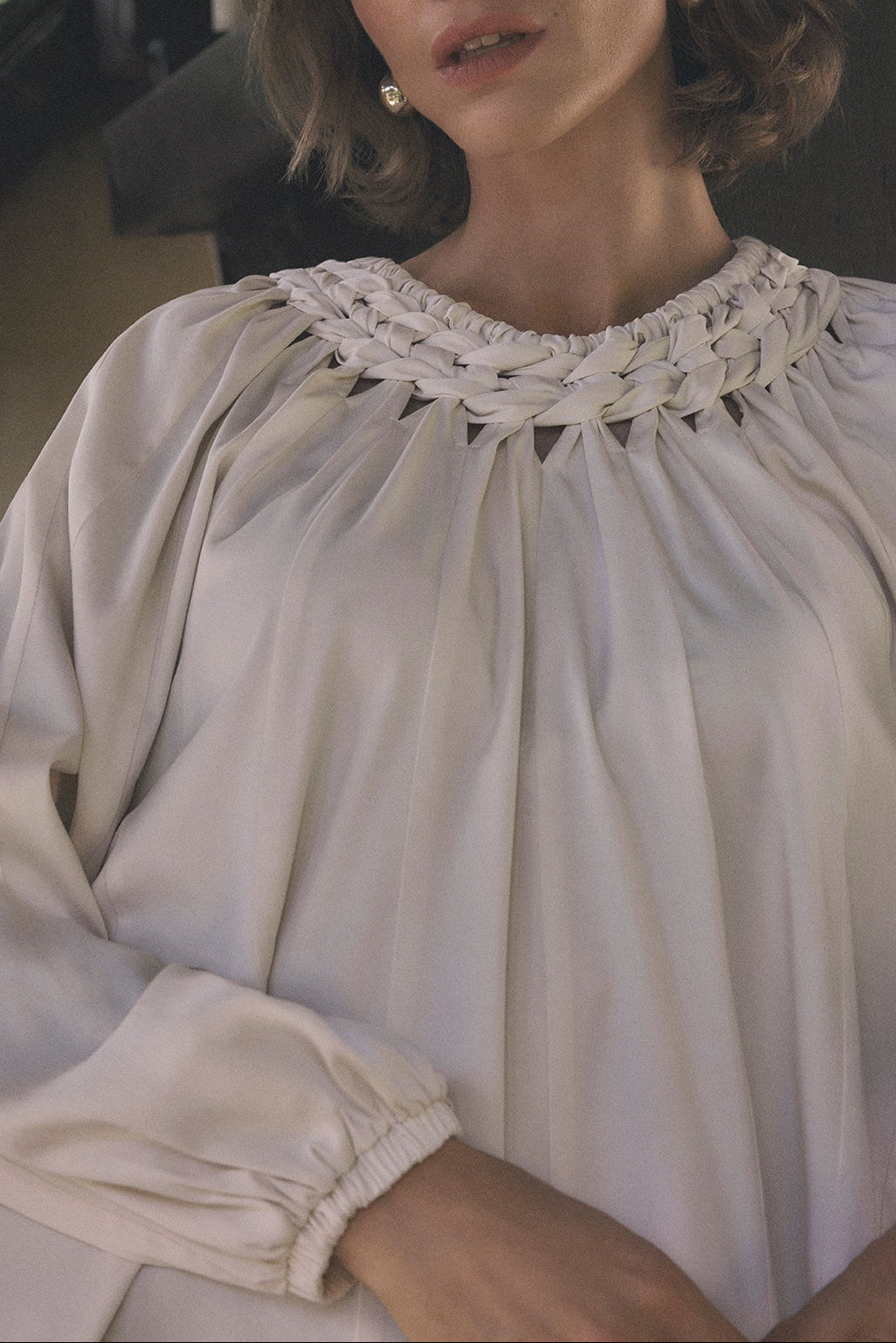 Gustav Amara Bluse - White Swan