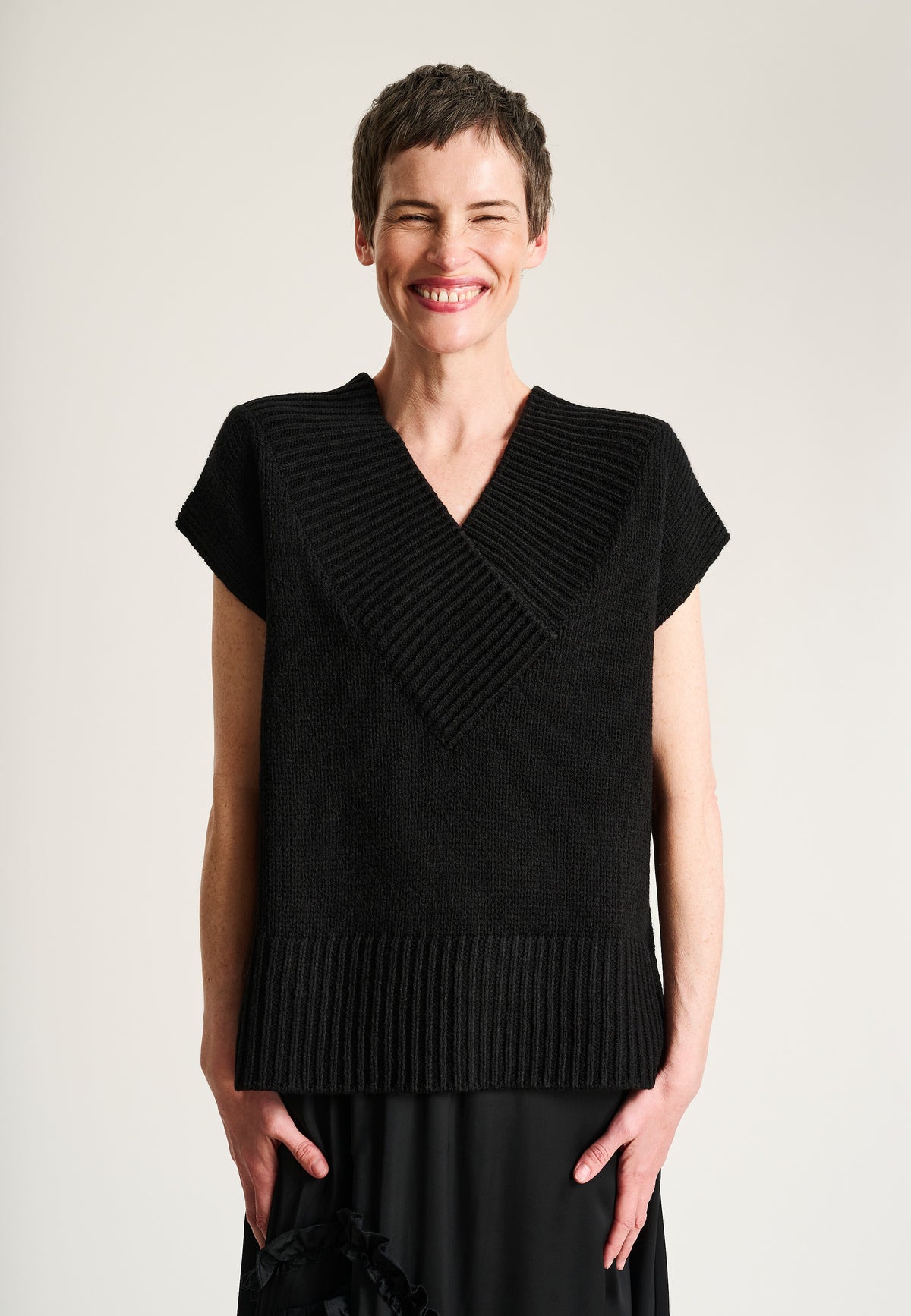 Bitte Kai Rand Nitto Strik Vest - Black