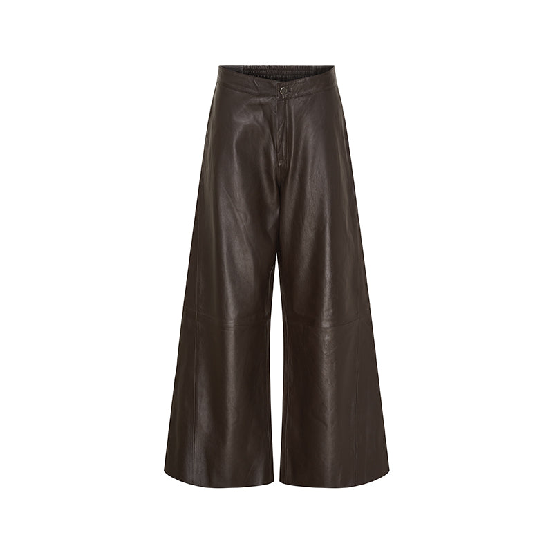 BTF-CPH Ember Læder bukser - Dark Truffle