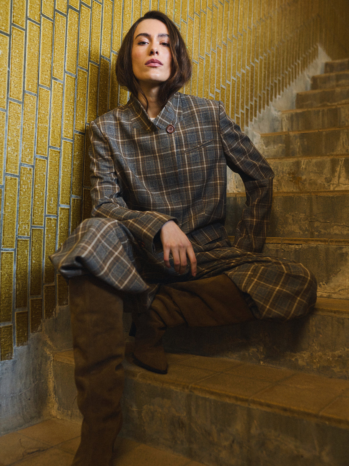 Gossia ElliGO Blazer - Brown Check