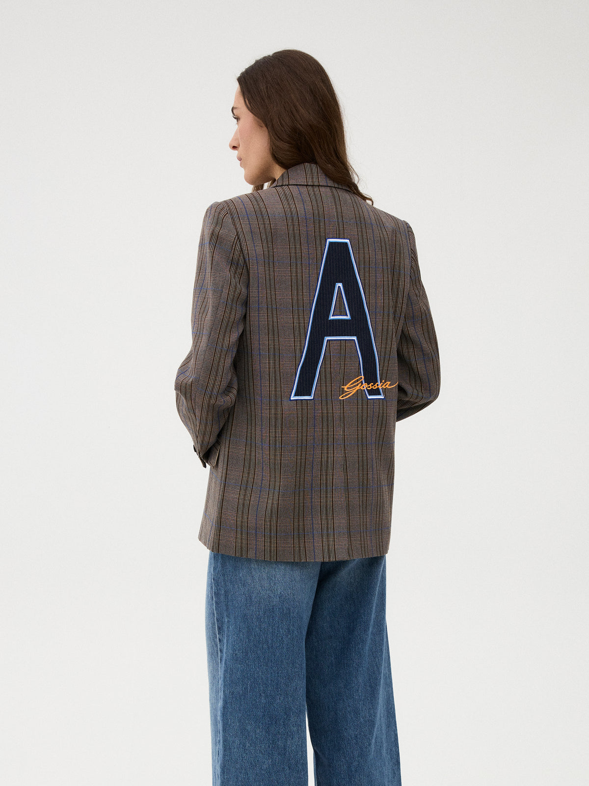 Gossia BeatriceGO Blazer - Brown Blue Checks