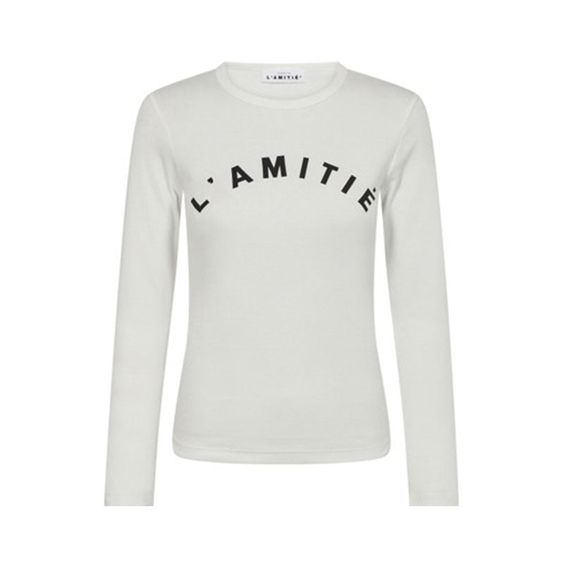 Haute L'amitié Clean LS Logo T-shirt - Off-White