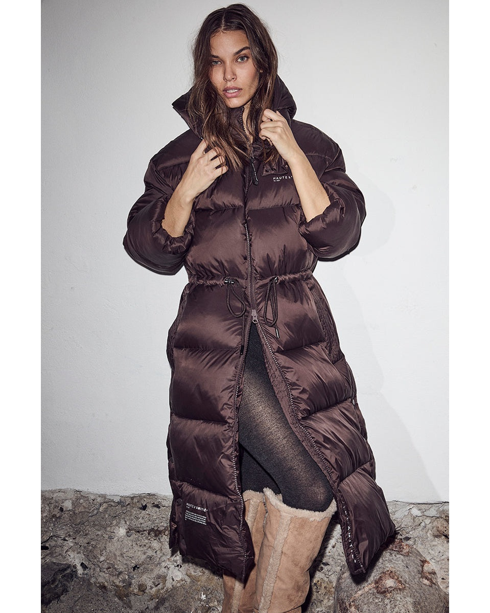Haute L'amitie Climb Long Puffer Jakke - Mocca
