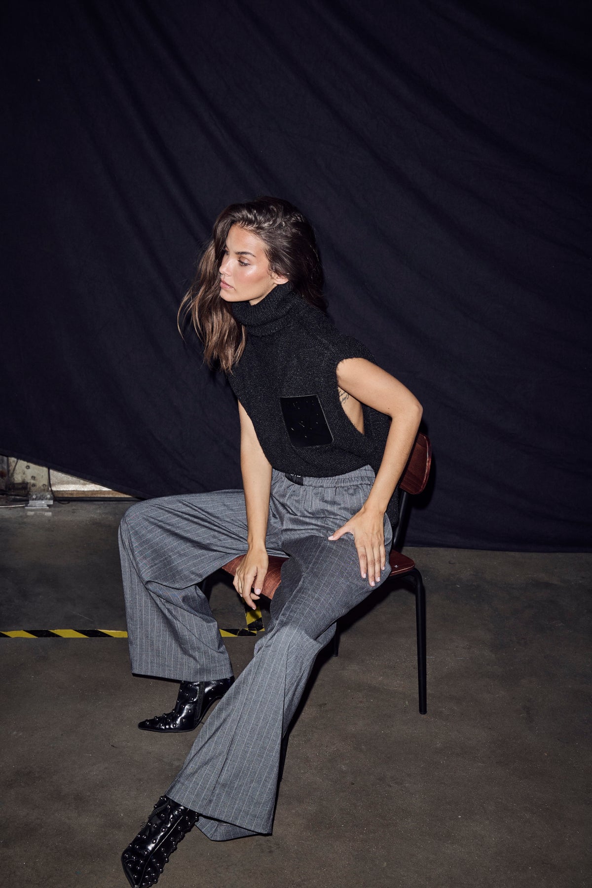 Haute L'amitié Darcia Pocket Strikvest - Antracit Melange
