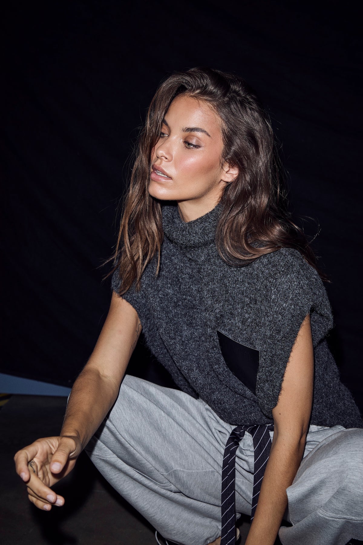 Haute L'amitié Maxi Split Tie Bukser - Grey Melange