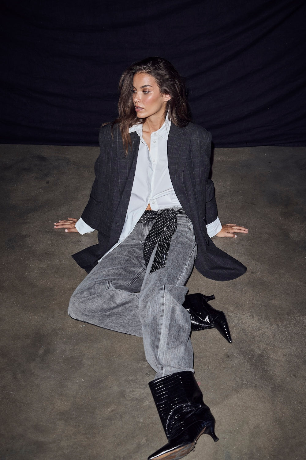 Haute L'amitié Flip Barrel Jeans - Grey
