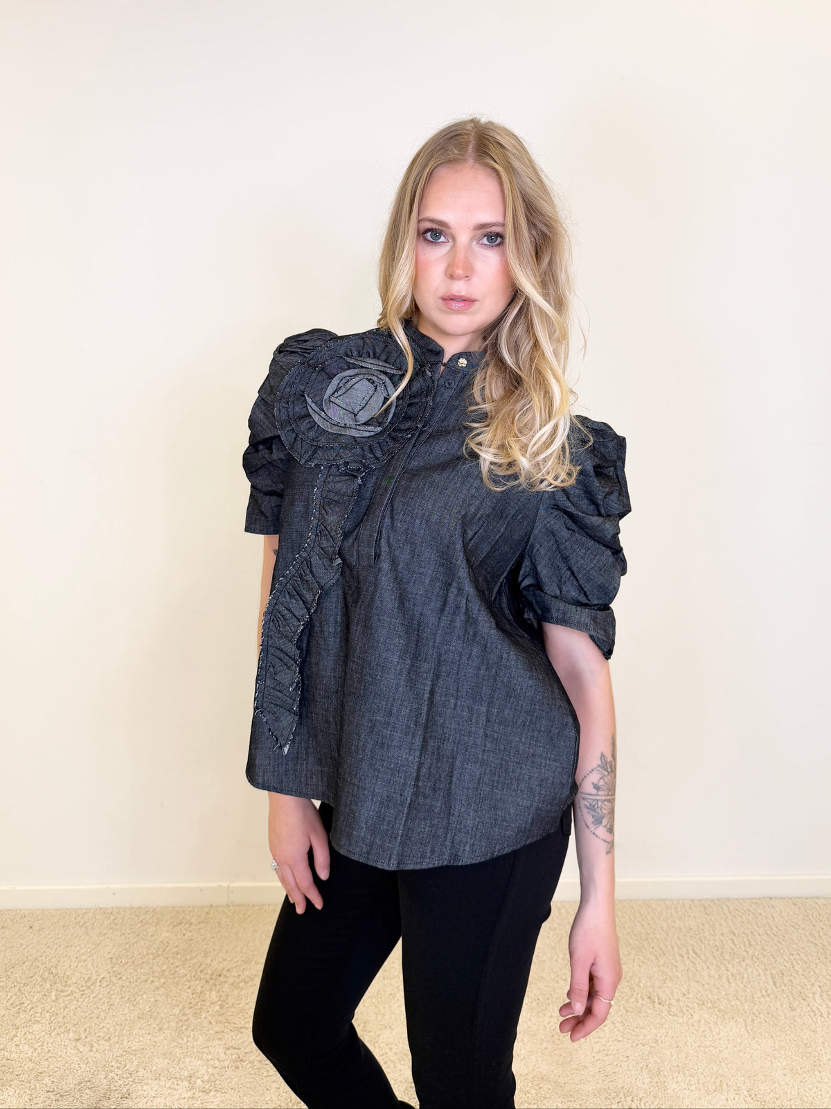 Gossia ZabinaGO Ci Bluse - Black Washed