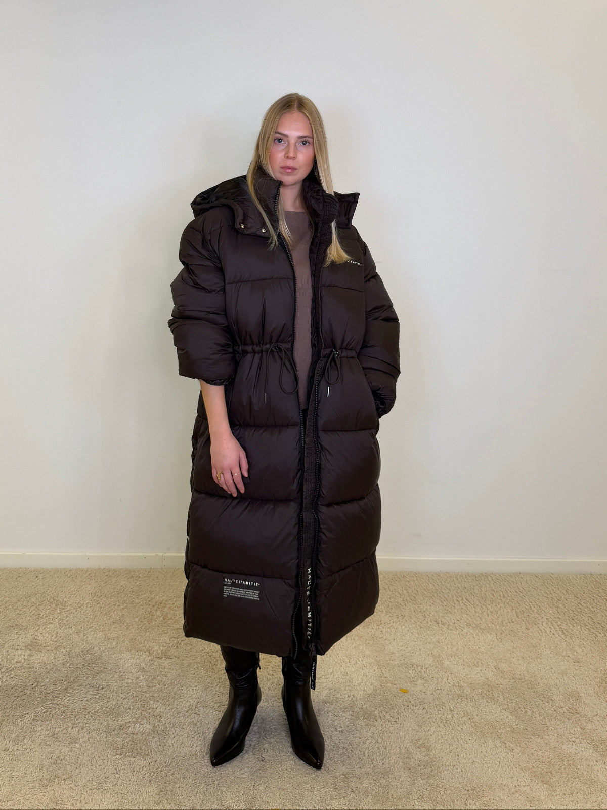 Haute L'amitie Climb Long Puffer Jakke - Mocca