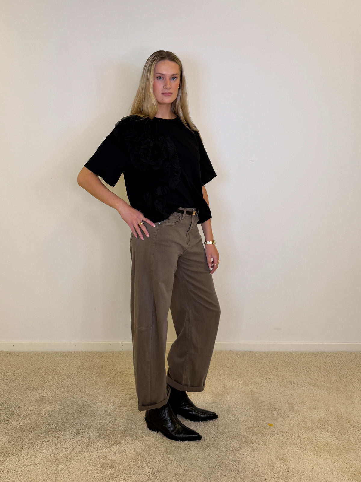 Cabana Living Jude Barrel Jeans - Fango