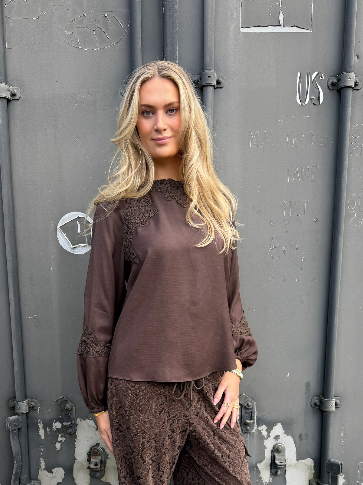 Gustav Naja Bluse - Choco Brown