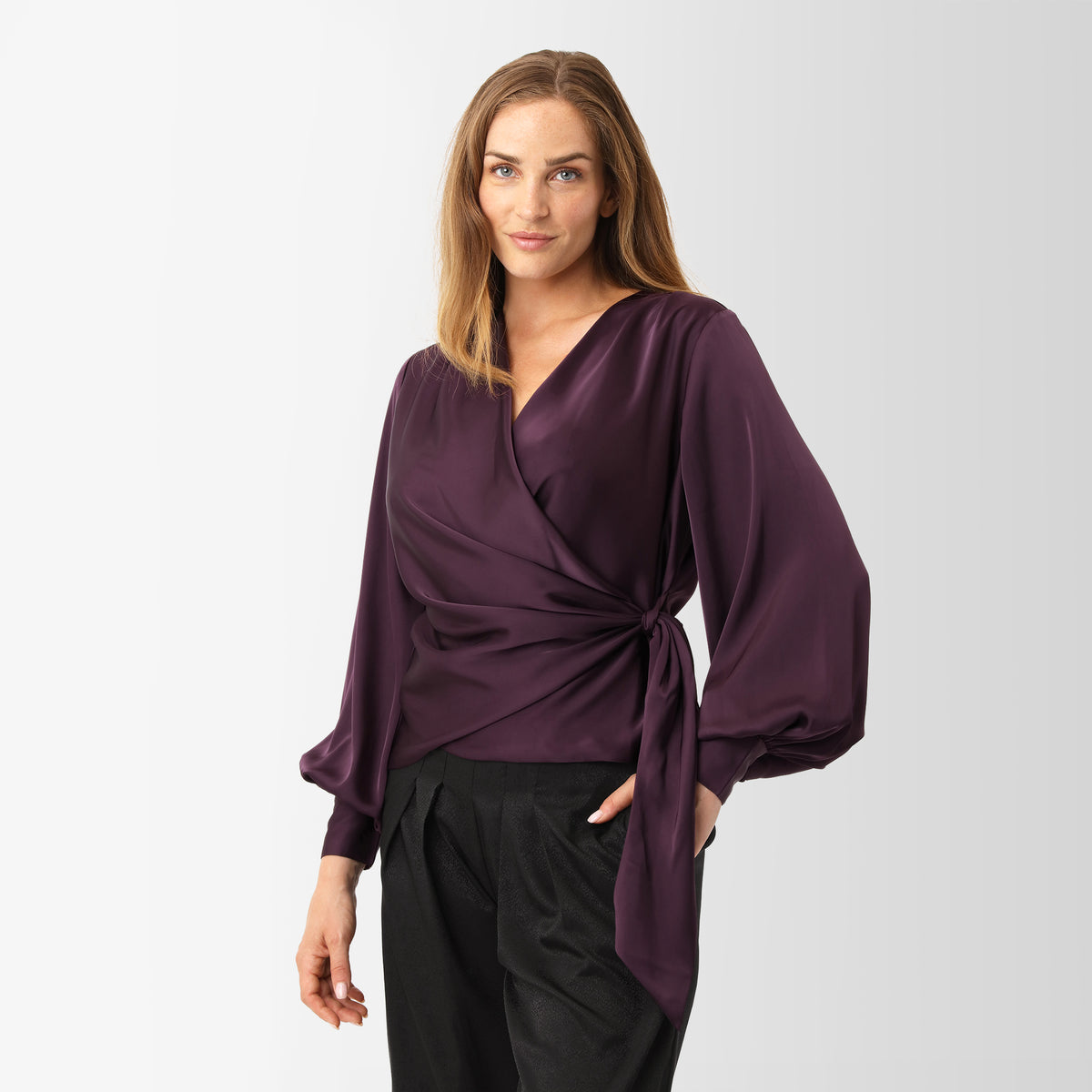 Karmamia Ines bluse - Semi Rich Plum