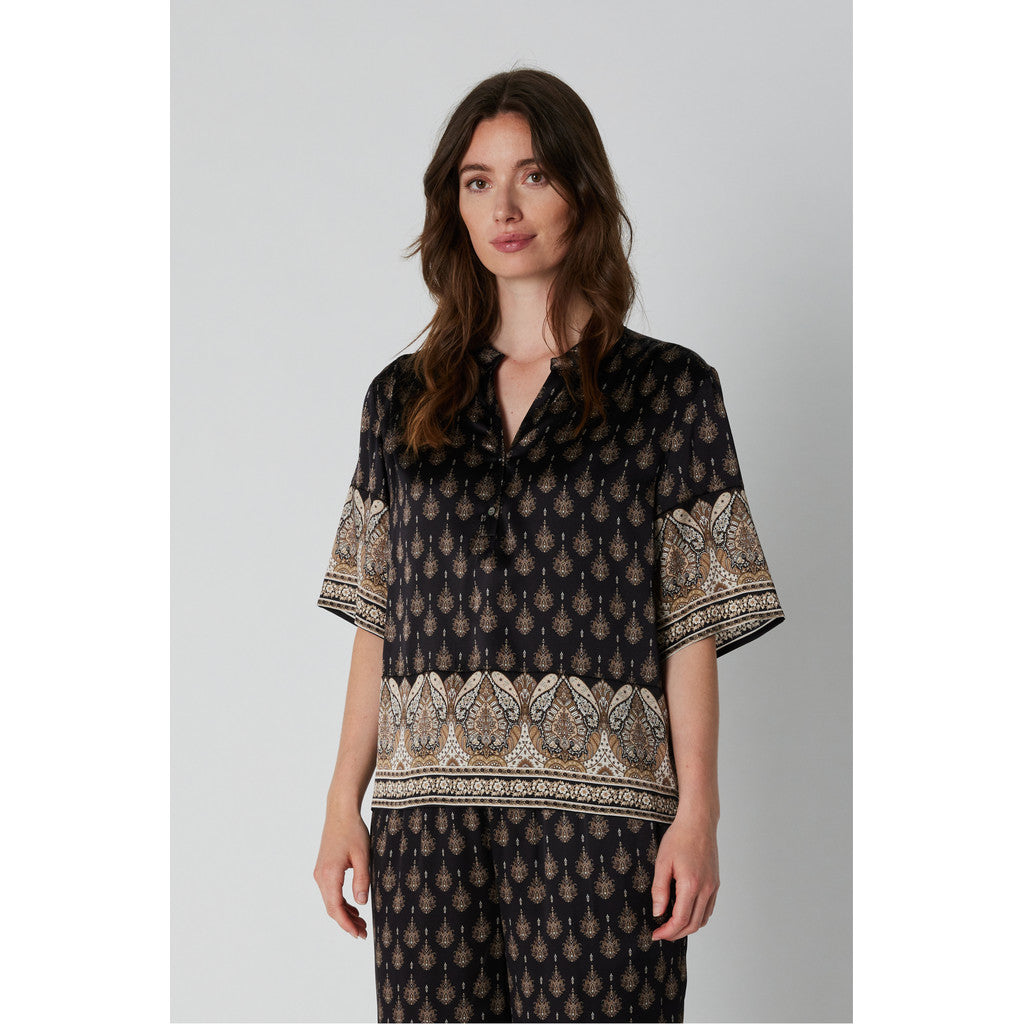 PBO Vila Silke Bluse - Black Mix