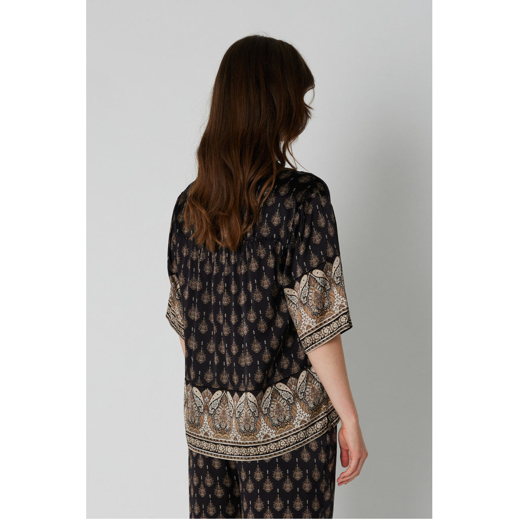 PBO Vila Silke Bluse - Black Mix