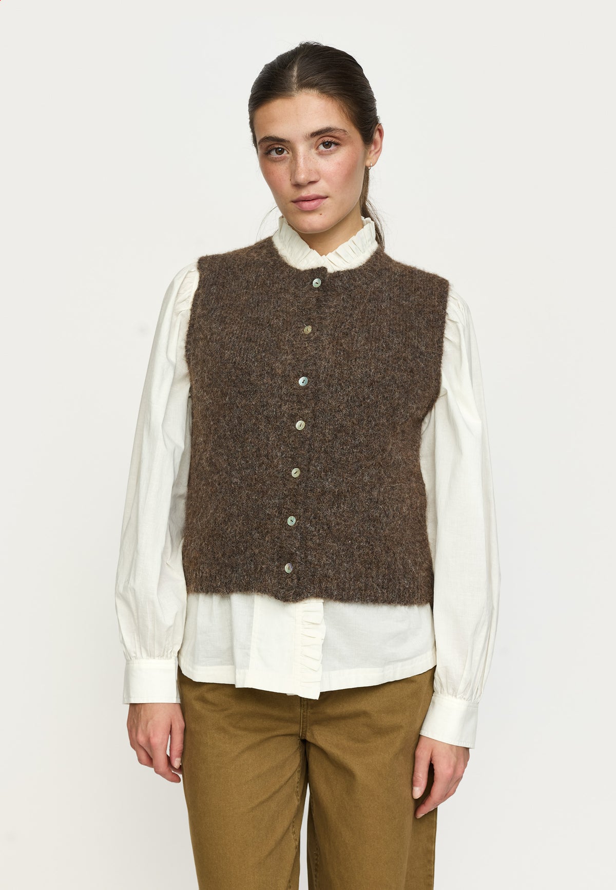Soft Rebels Camilla Strikvest - Demitasse Melange