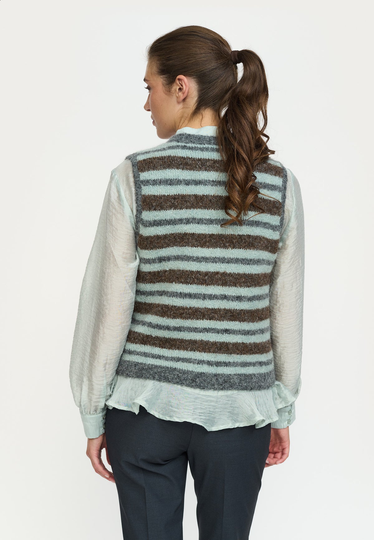 Soft Rebels SRCamilla Stribet Strikvest - M Puritan
