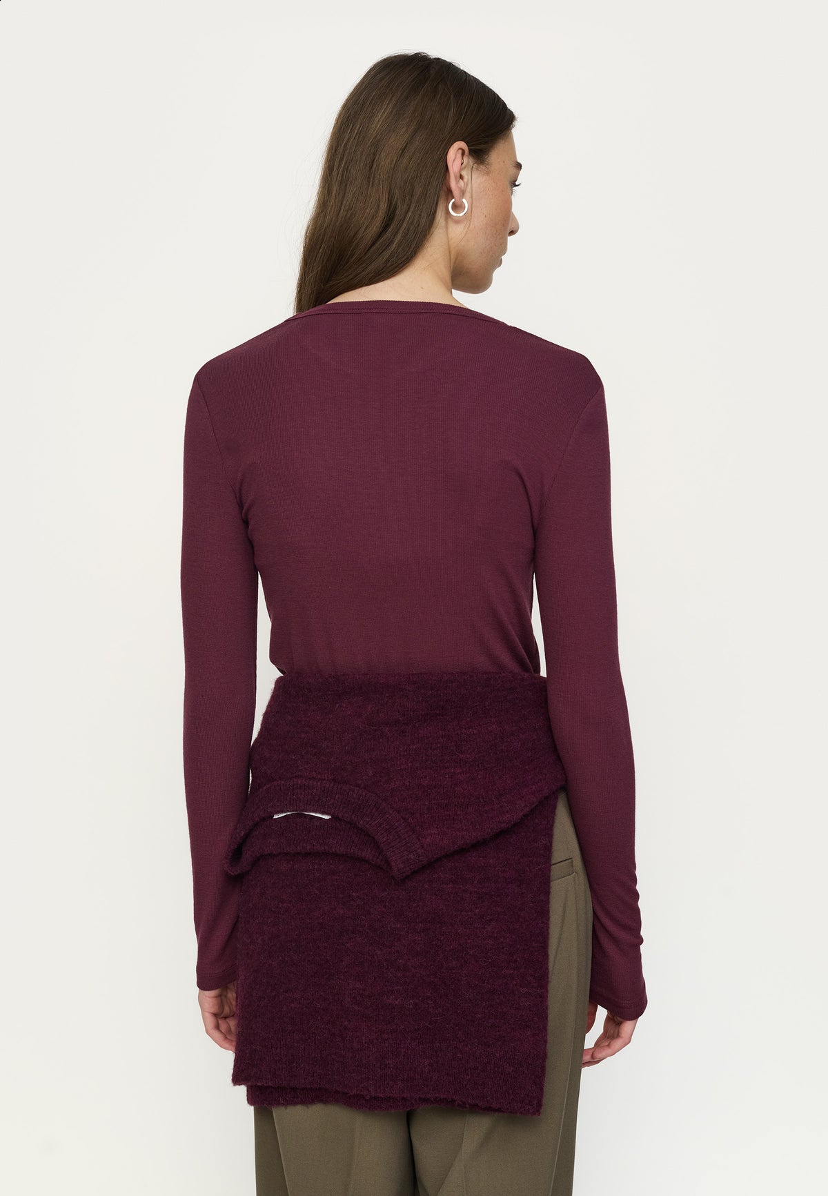 Soft Rebel SRFenja Langærmet T-shirt - Vinyard Wine