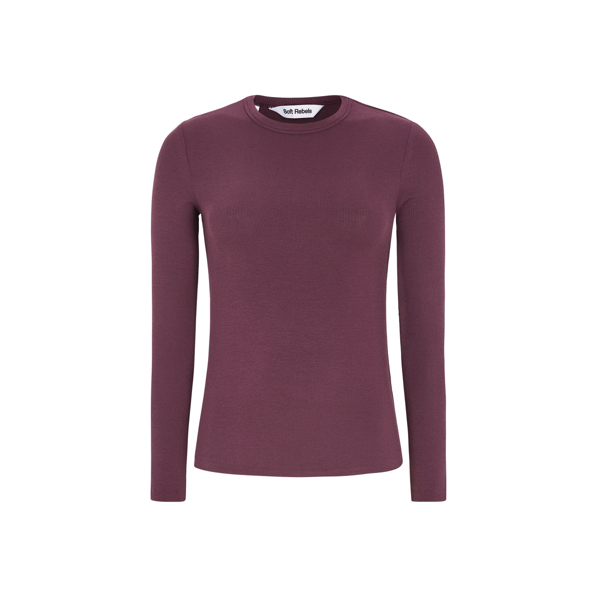 Soft Rebel SRFenja Langærmet T-shirt - Vinyard Wine