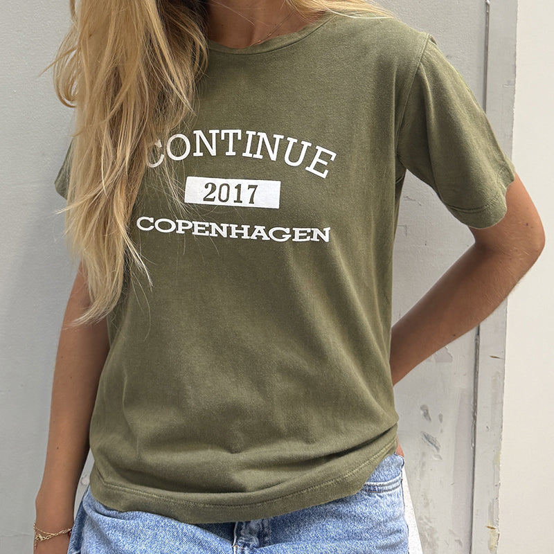 Continue Dea Wash T-shirt - Army Wash