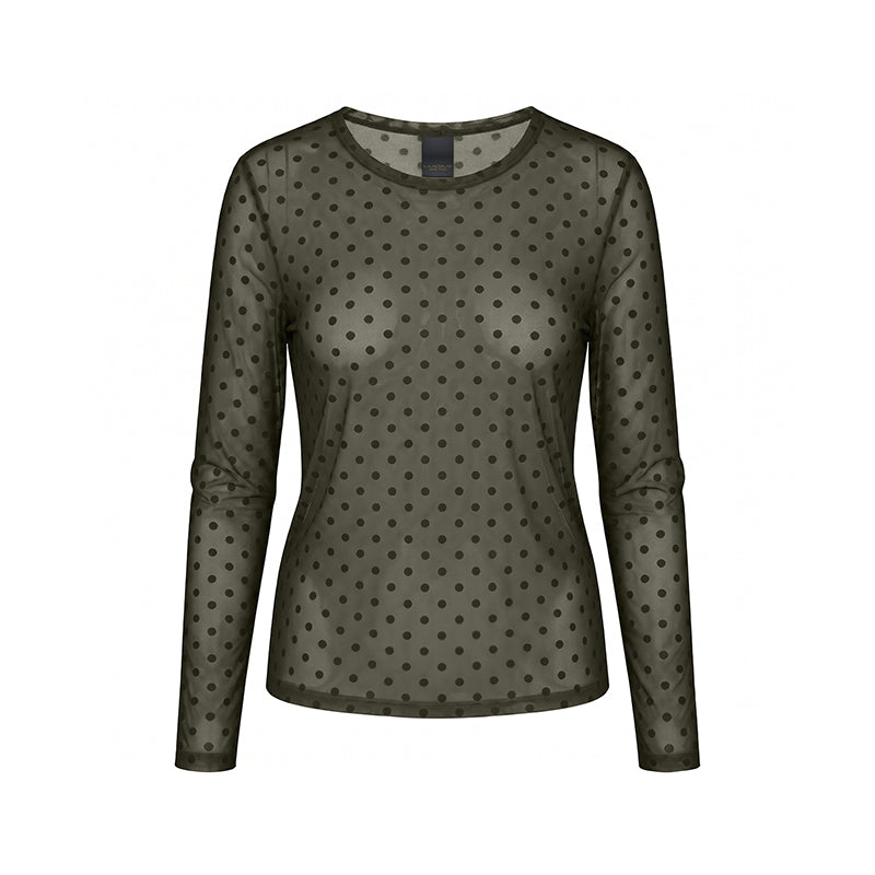 Luxzuz Dot Mesh T-shirt - Army