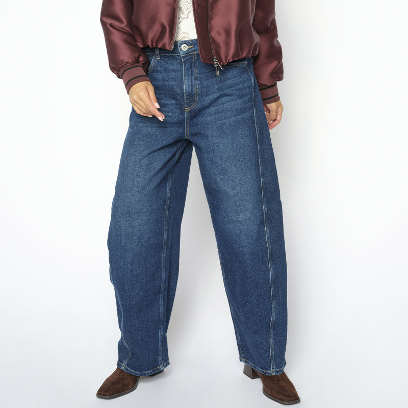 Mos Mosh Cindy Draciel Barrel Jeans - Indigo Blue