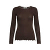 Rosemunde RWBernadine Organic LS O-Neck Lace T-shirt - Mole