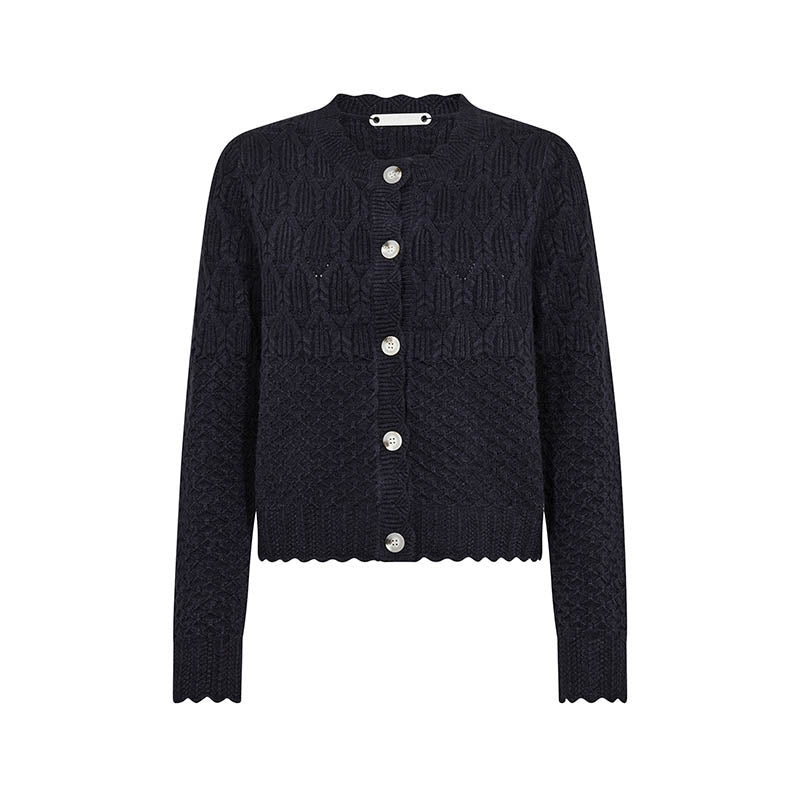 Co'couture RowCC Pointelle Cardigan - Navy