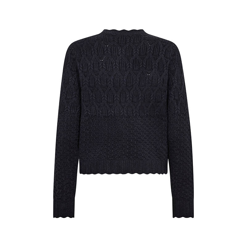 Co'couture RowCC Pointelle Cardigan - Navy