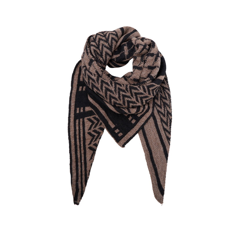Black Colour BCBex Triangle Tørklæde - Black/Taupe
